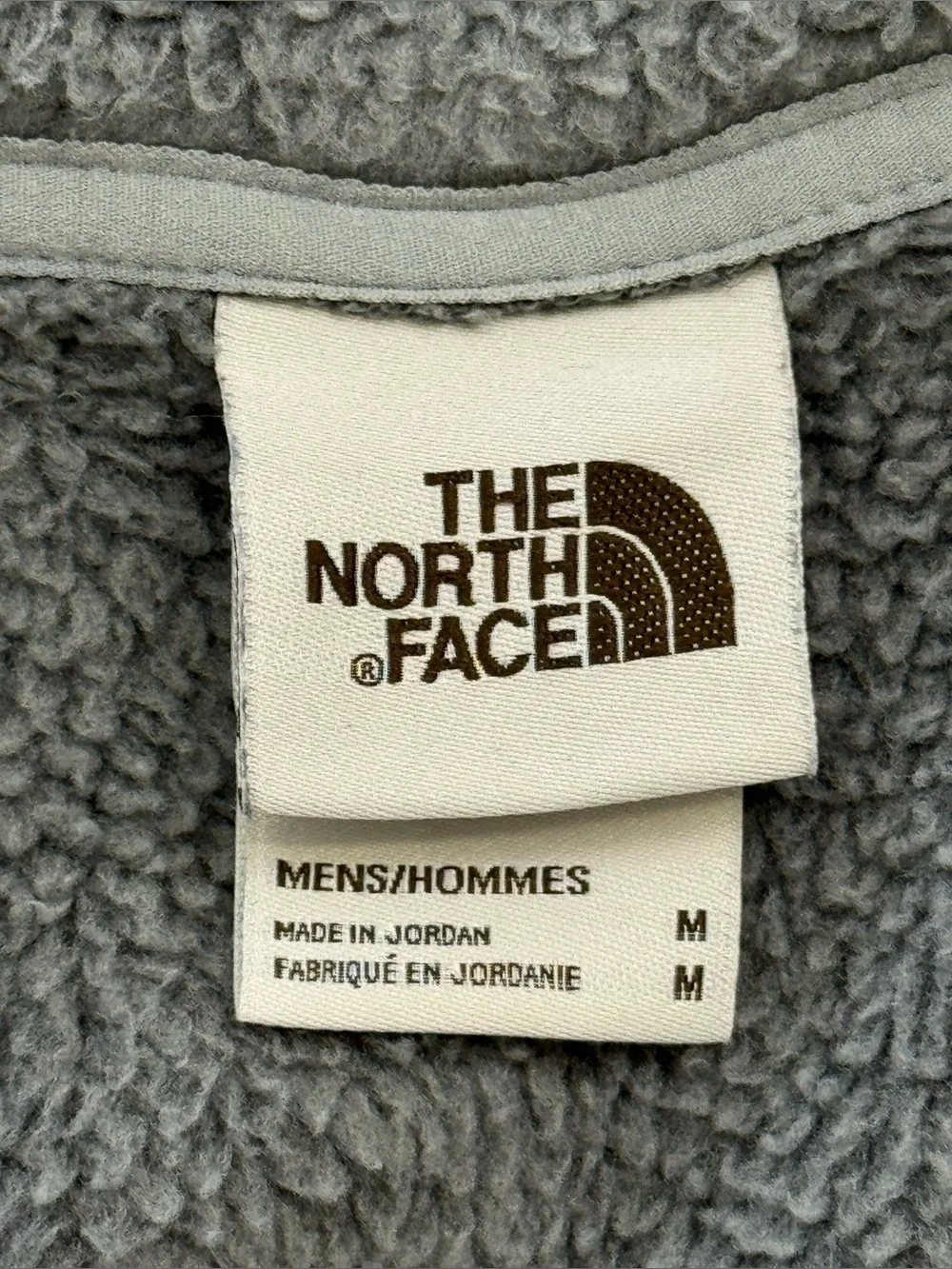 The North Face Men’s Gray Fleece Vest with Zip Pockets, Size Medium